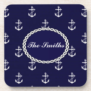 Opus Posh Anchor Nautical Custom Bier Onderzetter