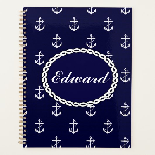 Opus Posh Anchor Nautical Custom Planner (Voorkant)