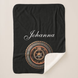 Opus Posh Steampunk Gears Sherpa Deken