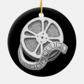 OPUS Silver Film Reel Keramisch Ornament (Achterkant)