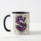 Opvallend Abstract Monogram Mok - S voor Sam (Links)