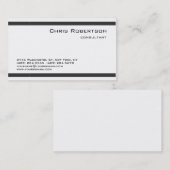 Opvallend eenvoudig grijs wit Visitekaartje (Voorkant / Achterkant)