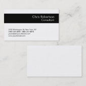 Opvallend eenvoudig zwart Visitekaartje met witte  (Voorkant / Achterkant)