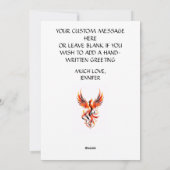 Opvallend feniks in vlammen Vector kunst Feestdagenkaart (Achterkant)