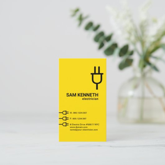 Opvallend Gele Buttonnen van de Uitbreiding van de Visitekaartje (Staand voorkant)