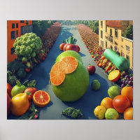 Opvallend Giant Fruit en Groenten Parade