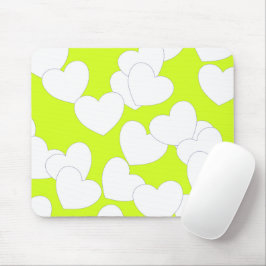 Opvallend kleine groene mousepad met groot wit har muismat