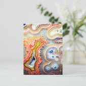 Opvallend kleurrijk Agate Gemstone Briefkaart (Staand voorkant)
