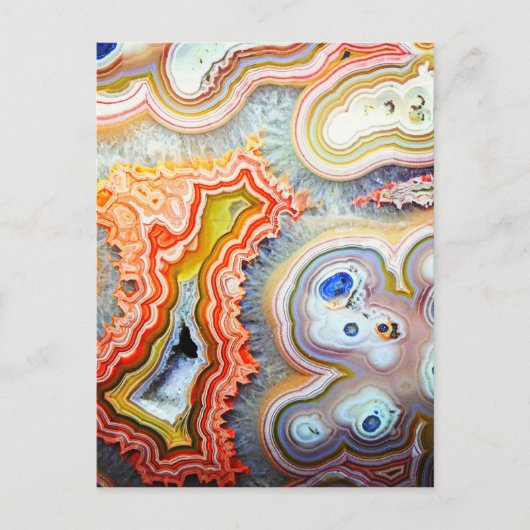 Opvallend kleurrijk Agate Gemstone Briefkaart (Voorkant)