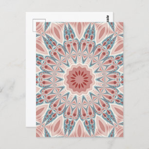 Opvallend Moderne Kaleidoscoop Mandala Fractal Art Briefkaart