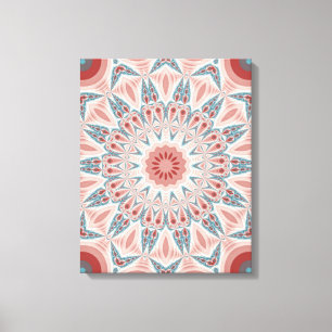Opvallend Moderne Kaleidoscoop Mandala Fractal Art Canvas Afdruk