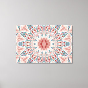 Opvallend Moderne Kaleidoscoop Mandala Fractal Art Canvas Afdruk