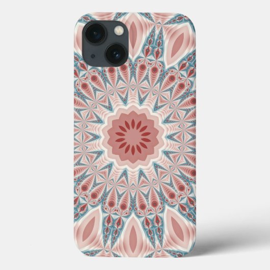 Opvallend Moderne Kaleidoscoop Mandala Fractal Art Case-Mate iPhone Case (Achterkant)