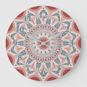 Opvallend Moderne Kaleidoscoop Mandala Fractal Art Grote Klok