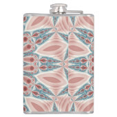 Opvallend Moderne Kaleidoscoop Mandala Fractal Art Heupfles (Achterkant)