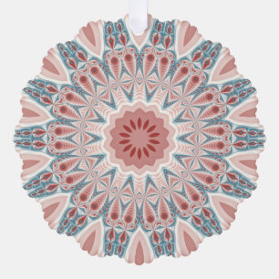 Opvallend Moderne Kaleidoscoop Mandala Fractal Art Ornament Kaart