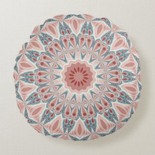 Opvallend Moderne Kaleidoscoop Mandala Fractal Art Rond Kussen