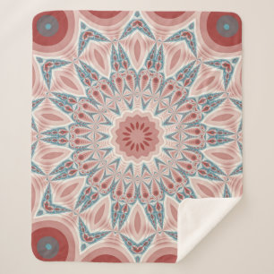 Opvallend Moderne Kaleidoscoop Mandala Fractal Art Sherpa Deken