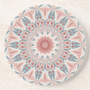 Opvallend Moderne Kaleidoscoop Mandala Fractal Art Zandsteen Onderzetter