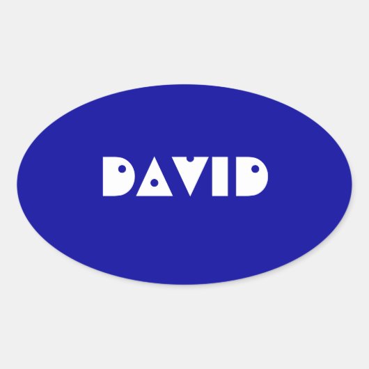 Opvallend naamplaatje sjabloon ovale sticker (Voorkant)