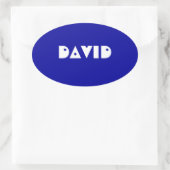 Opvallend naamplaatje sjabloon ovale sticker (Tas)