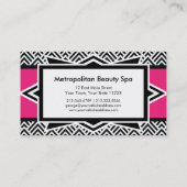 Opvallend opgerold zwart art deco Chevron Pattern  Visitekaartje (Achterkant)