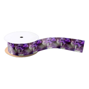 Opvallend Paars, Violet en Mauve Iris Abstract Lint