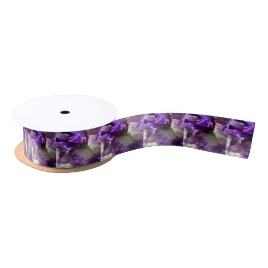 Opvallend Paars, Violet en Mauve Iris Abstract Lint (Spoel)