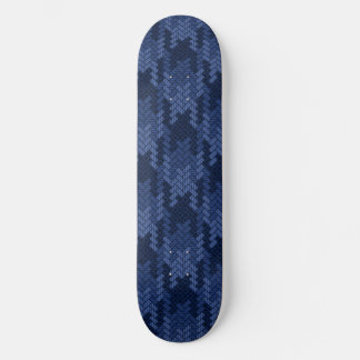 Opvallend patroon van blauwe vormen skateboard