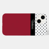 Opvallend pikrood, zwart-wit Stip, grafisch patroo Case-Mate iPhone Case (Achterkant (horizontaal))