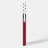 Opvallend pikrood, zwart-wit Stip, grafisch patroo Case-Mate iPhone Case (Achterkant / Links)