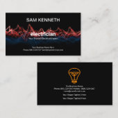 Opvallend Red Blue Electric Wave Visitekaartje (Voorkant / Achterkant)