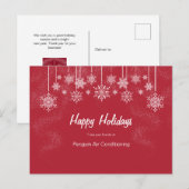 Opvallend Rood en Witte Kerstpostauto Briefkaart (Voorkant / Achterkant)