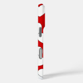 Opvallend rood iPhone-Hoesje met witte harten Case-Mate iPhone Case (Achterkant / Rechts)