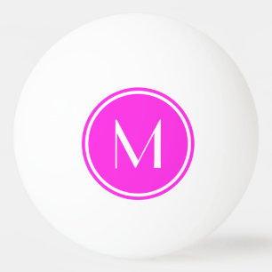 Opvallend roze, aangepast monogram pingelen, bal pingpongballen