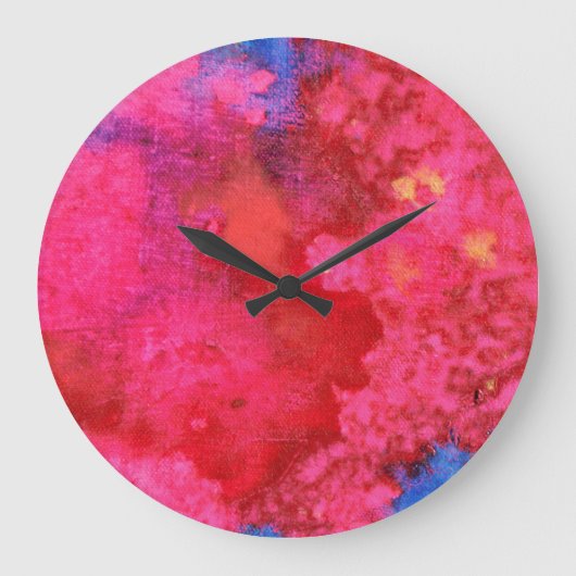 Opvallend Roze heet, modern abstract Grote Klok (Voorkant)