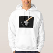 Opvallend zwart elektrisch gitaar muziekinstrument hoodie (Voorkant)
