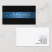 Opvallend zwart grunge blauw streep Visitekaartje (Voorkant / Achterkant)