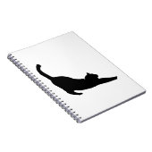 Opvallend zwart kat Silhouette Notitieboek (Rechterzijde)
