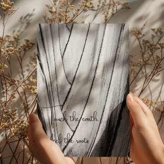 Opvallend zwart-wit Banana Bark Art Briefkaart