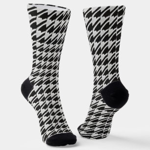 Opvallend zwart & wit houndstooth sokken