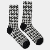 Opvallend zwart & wit houndstooth sokken (Rechts)