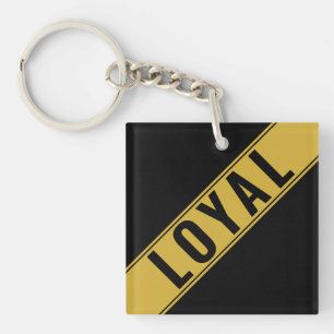 Opvallende aanpasbare LOYAL tekststatement Sleutelhanger