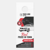 Opvallende autodealer autoverhuur (Achterkant)