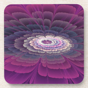 Opvallende bloem Kleurrijke abstracte fractal kuns Bier Onderzetter