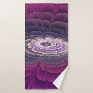 Opvallende bloem Kleurrijke Abstracte Fractale Kun Badhanddoek