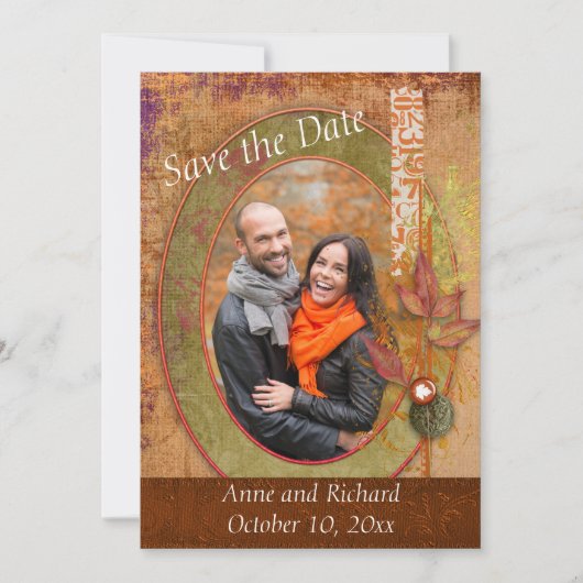 Opvallende bruiloft foto Opslaan datum Save The Date (Voorkant)