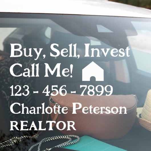 Opvallende Custom Realtor Car Decal