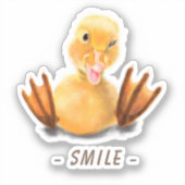 Opvallende Eend Sticker (Voorkant)