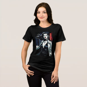Opvallende femme fatale film-noir Tri-Blend shirt
